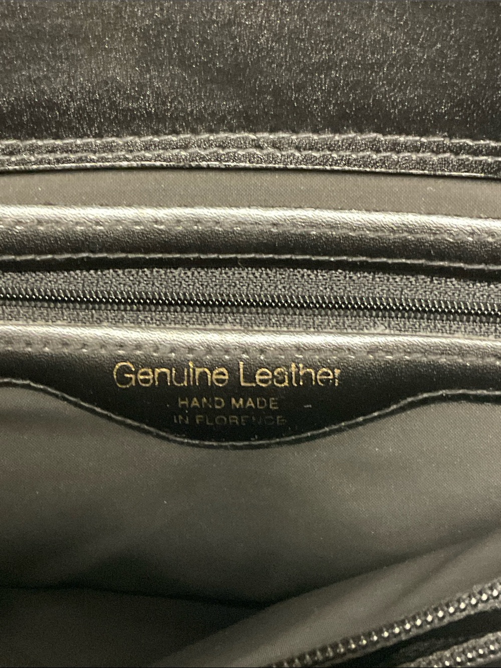 Genuine Leather Handmade Italian Black East-West Shoulder Bag - Picture 8 of 10